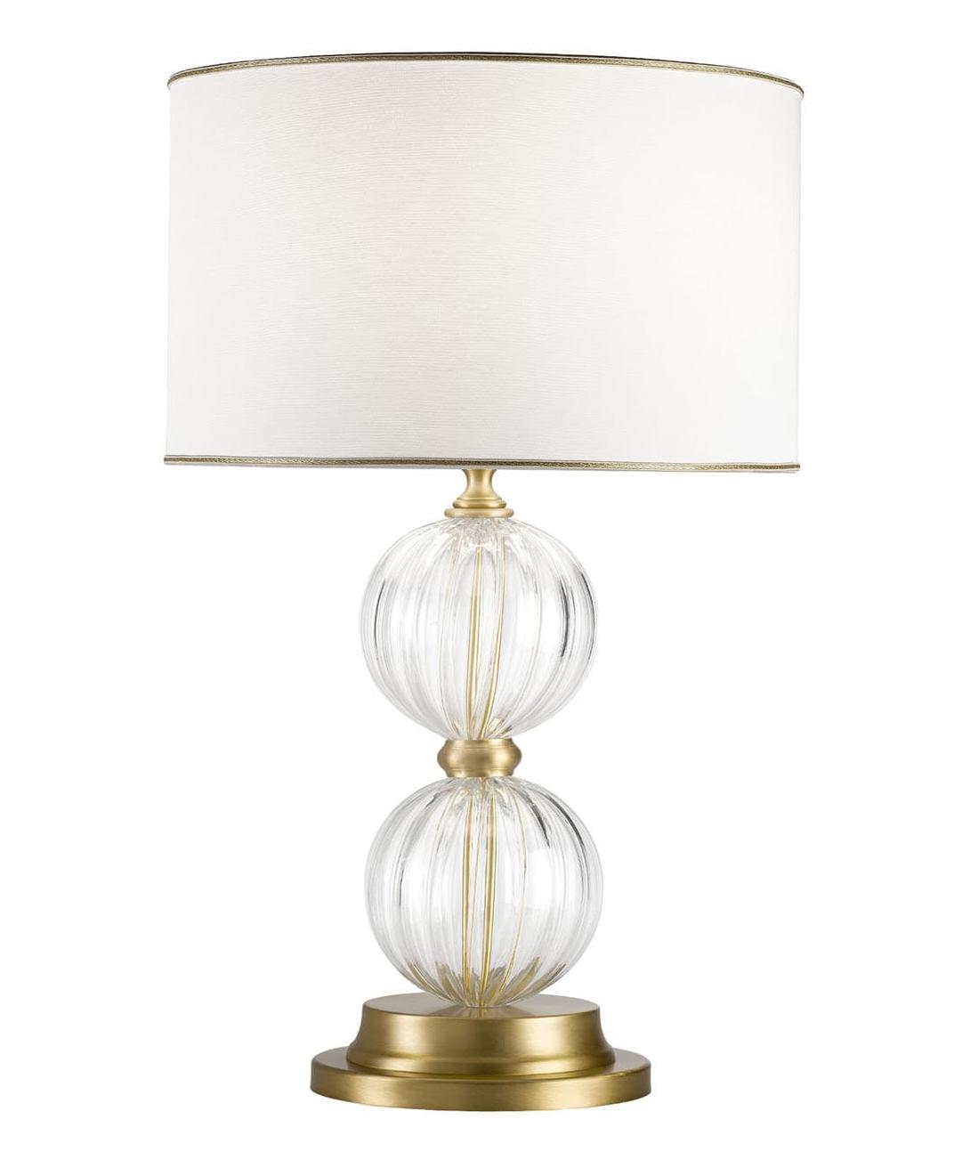 Elegant Table Lamp with Murano Glass Orbs
