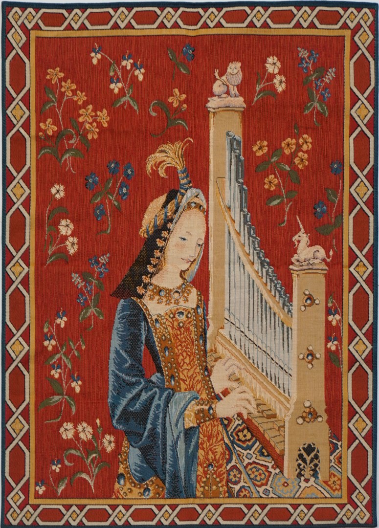 The Hearing with Ornamental Border Tapestry