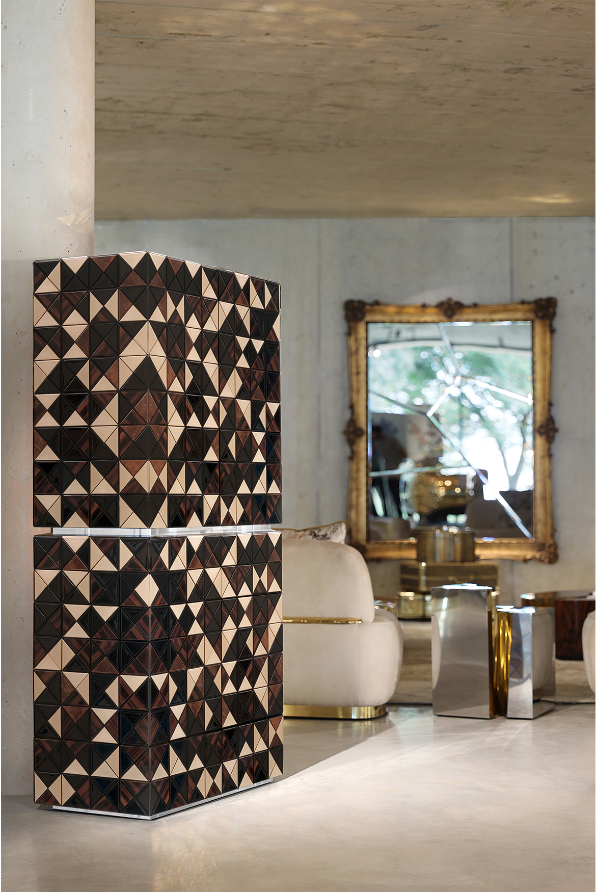 Mosaic II Walnut Cabinet