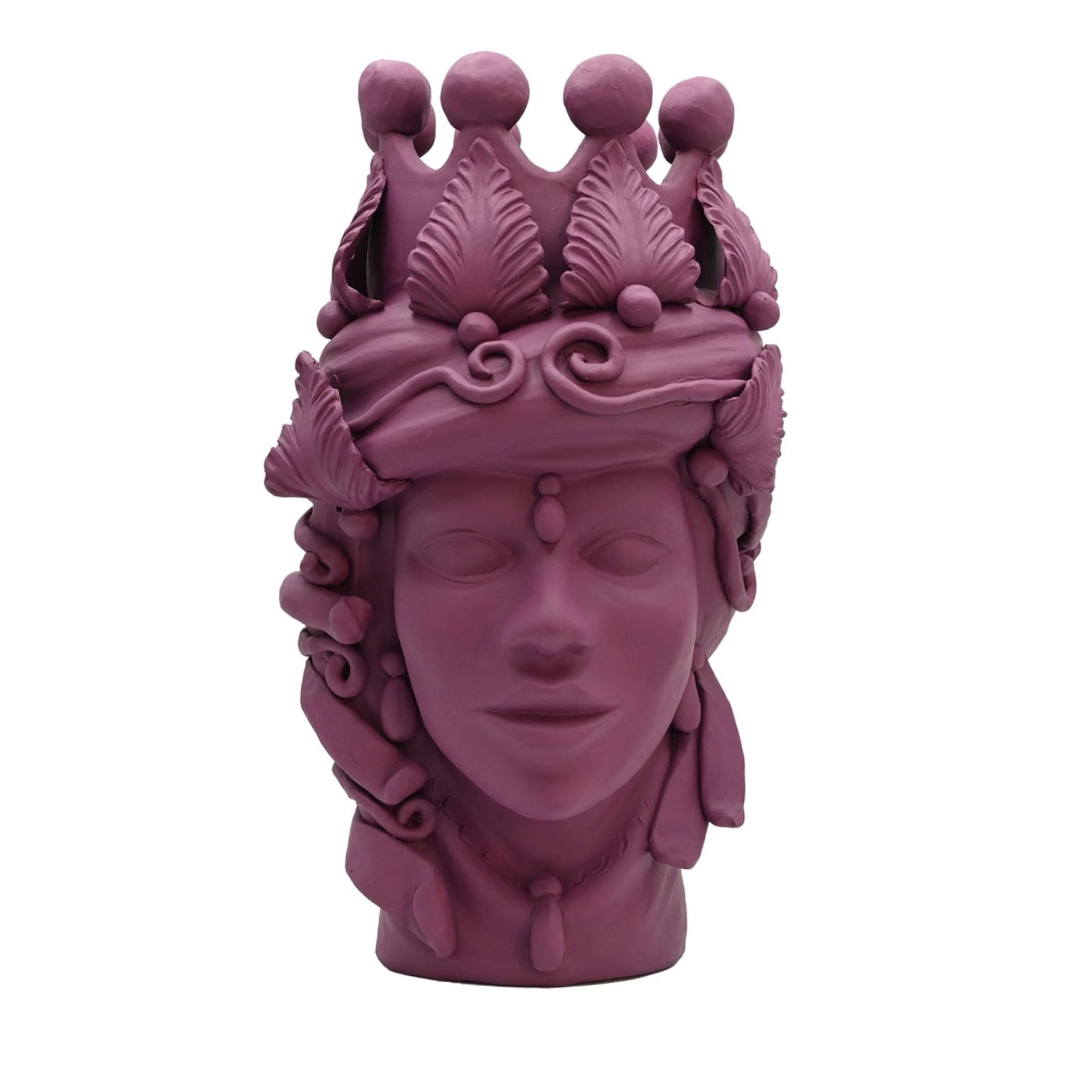 Moor's Head Purple Handmade Sculpture