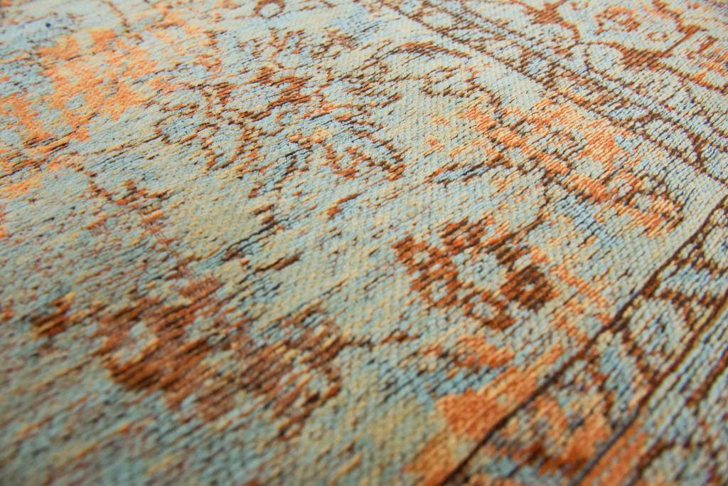 Blue Orange Bright Persian Premium Rug ☞ Size: 7' 7" x 11' (230 x 330 cm)