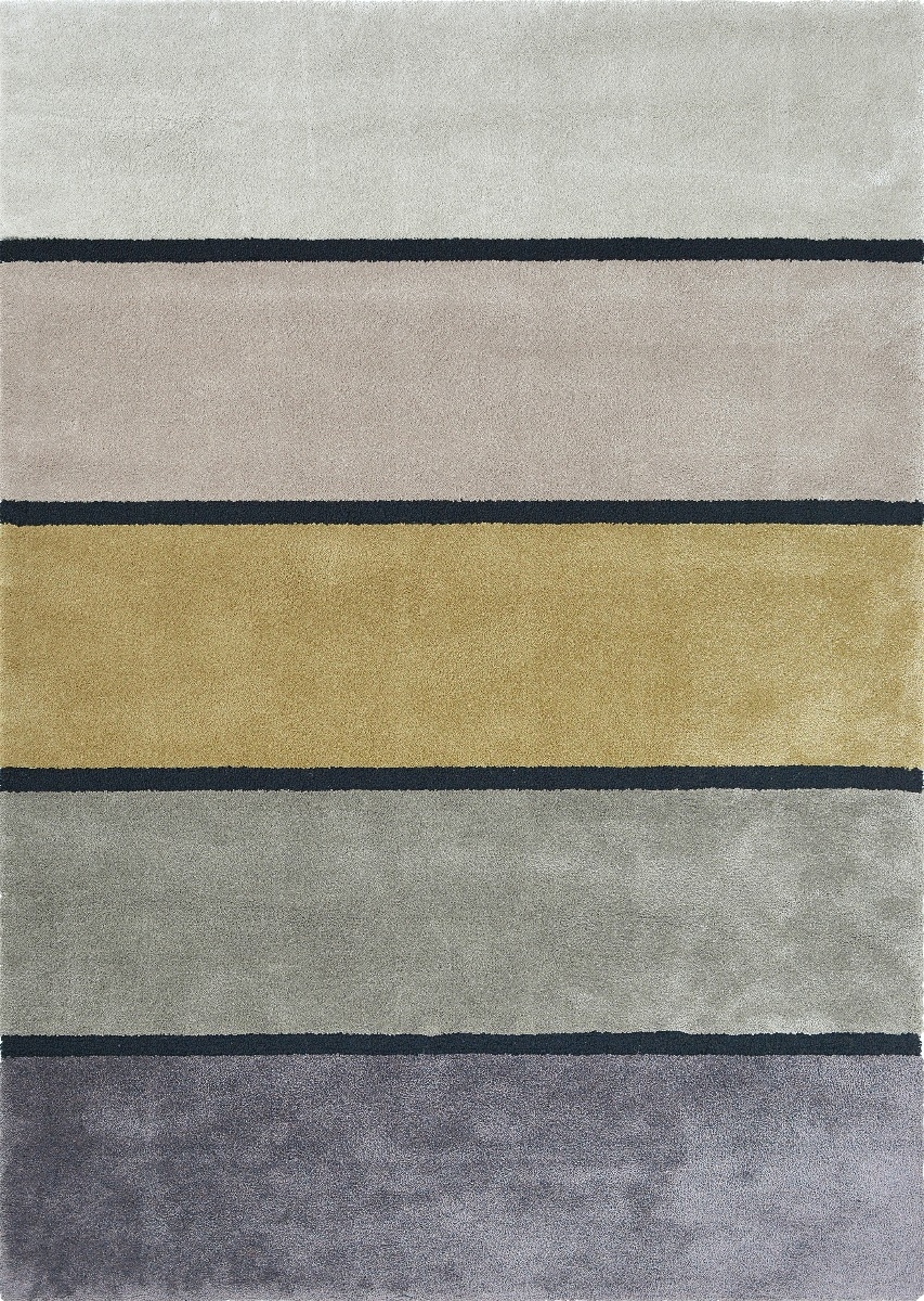 Hand-Tufted Striped Rug ☞ Size: 140 x 200 cm