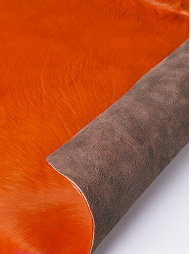 Orange Luxury Cowhide ☞ Size: 205 x 240 cm
