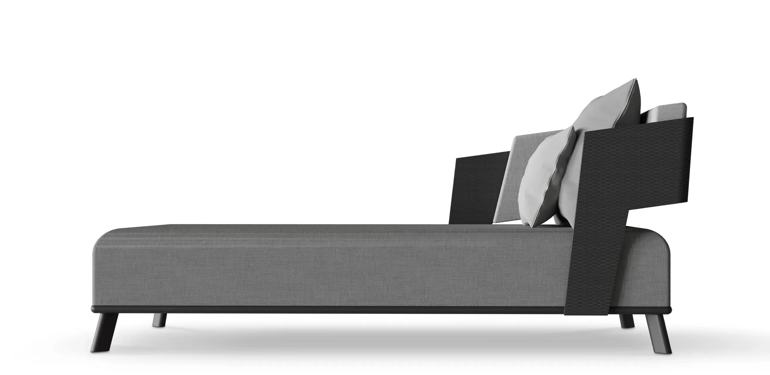 Crown Grey Chaise Longue