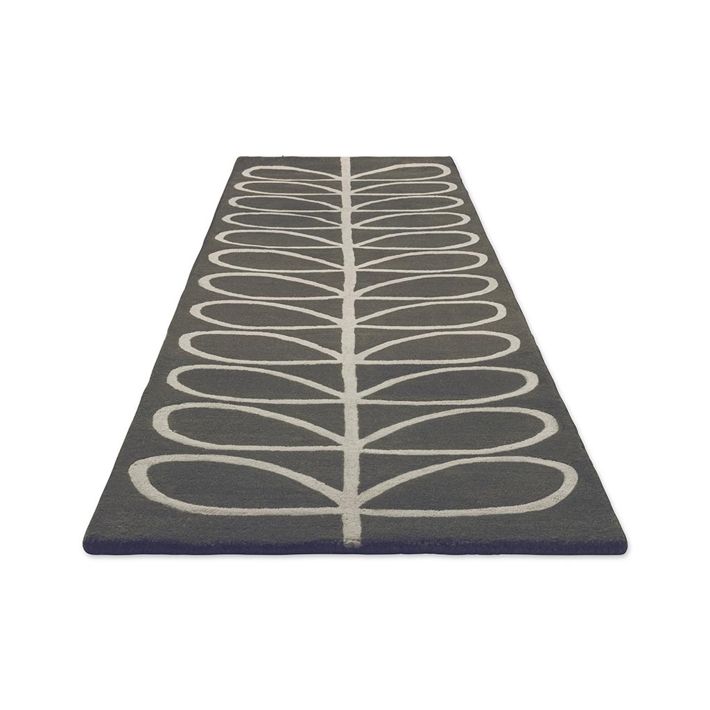 Linear Stem Runner Slate Rug | Size: 2' 4