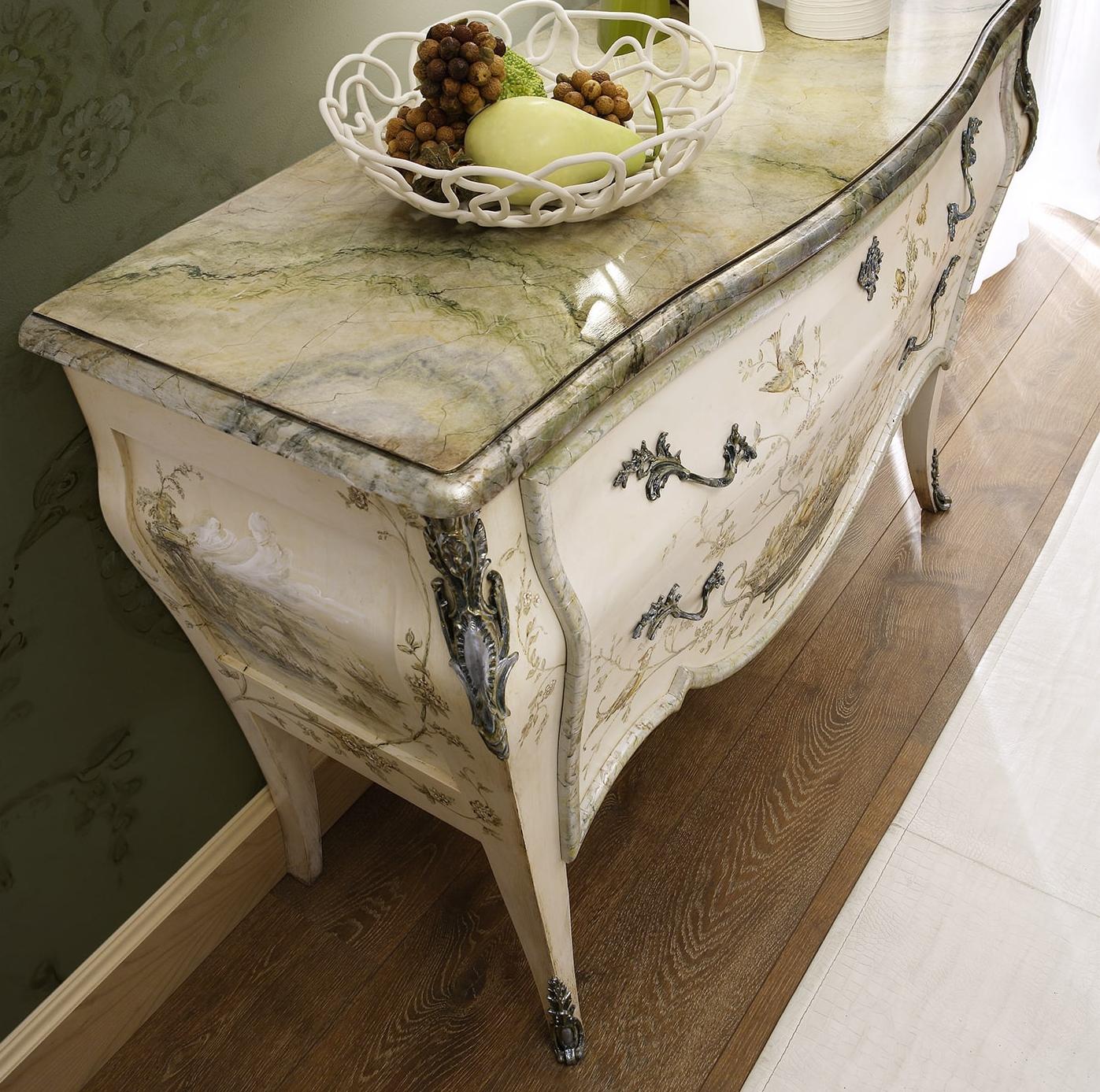 Baroque-Style Dresser with Painted Wood Finish