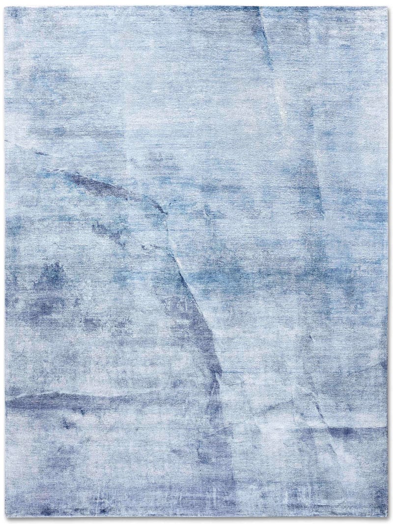 Twisted Blue Hand Knotted Rug