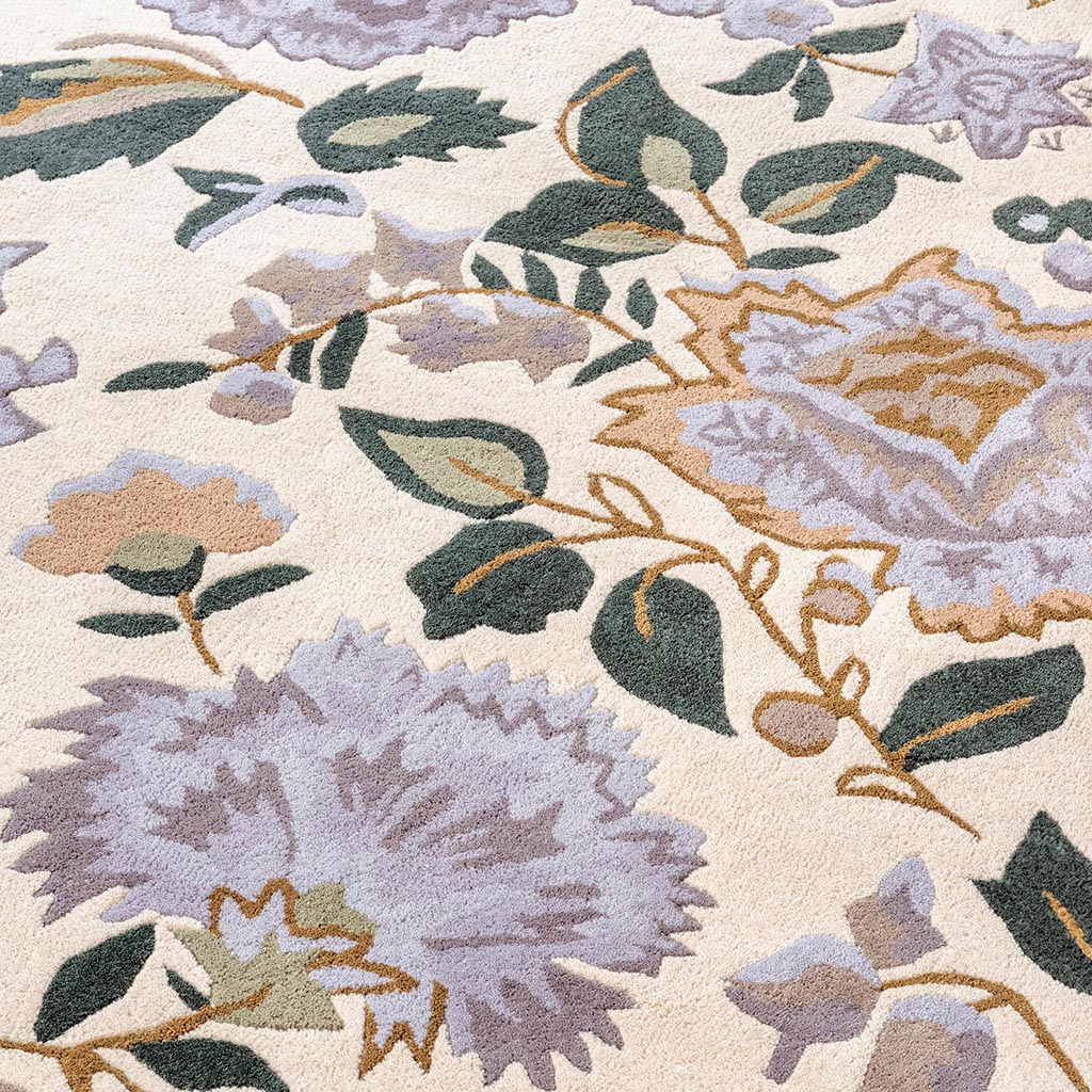 Heather Purple Floral Rug
