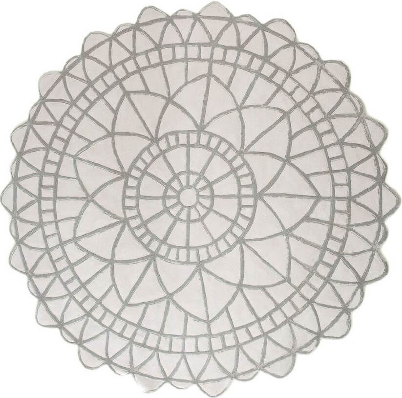 Round White Rug