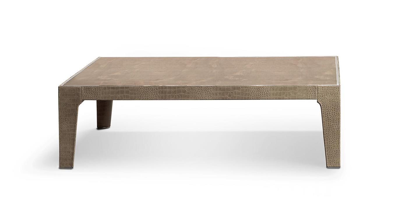 Square Leather Coffee Table