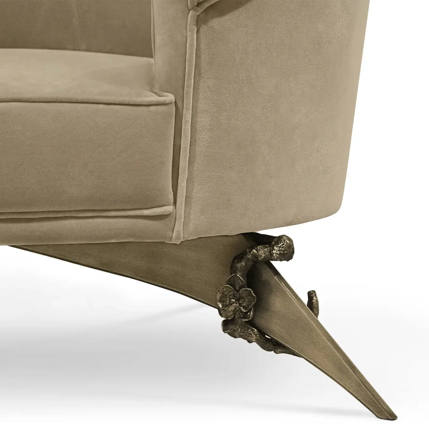 Colette Floral Metal Base Sofa