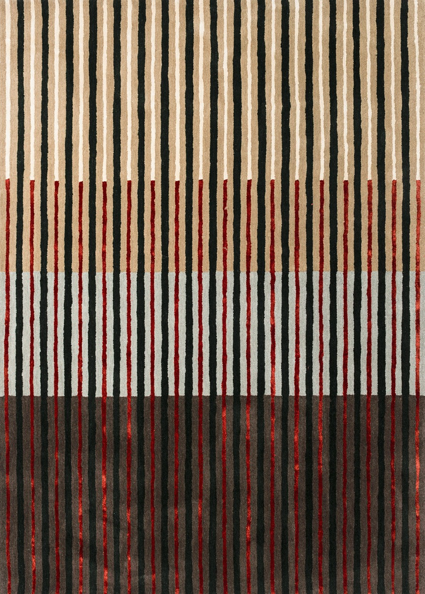 Hand Woven Proof Striped Rug ☞ Size: 200 x 280 cm