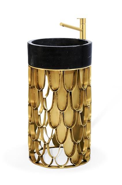 Carp-Inspired Pedestal Sink