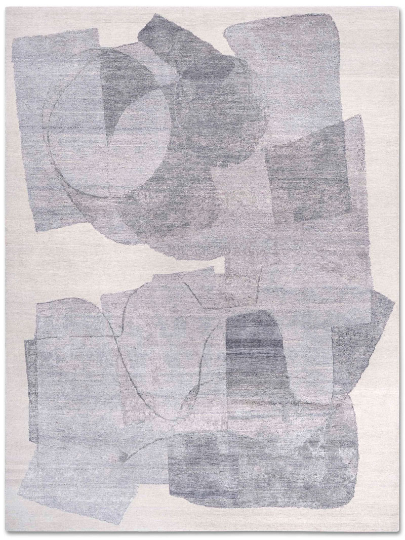 Snow Silver Hand Knotted Rug