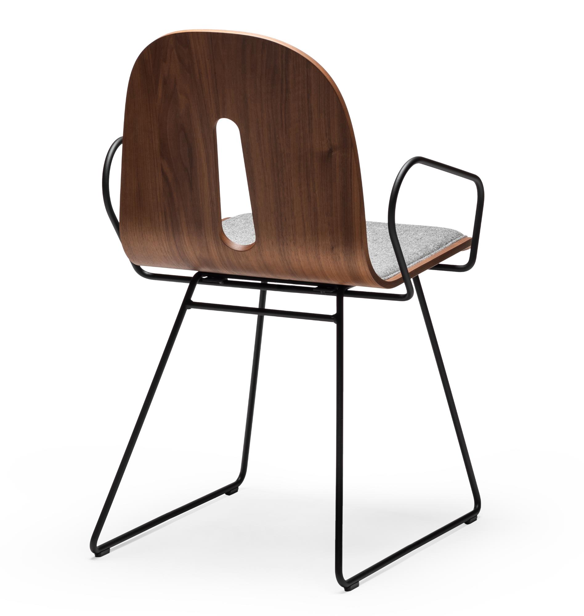Gotham Woody SL-P-I Grey Chair with Armrests