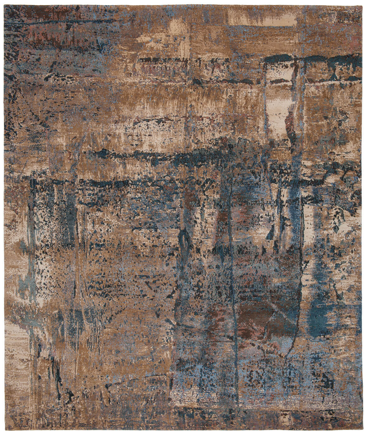 Hand-Knotted Artwork Wool & Silk Rug