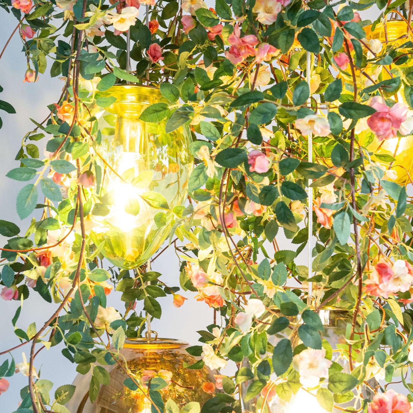 Rose Crystal Chandelier