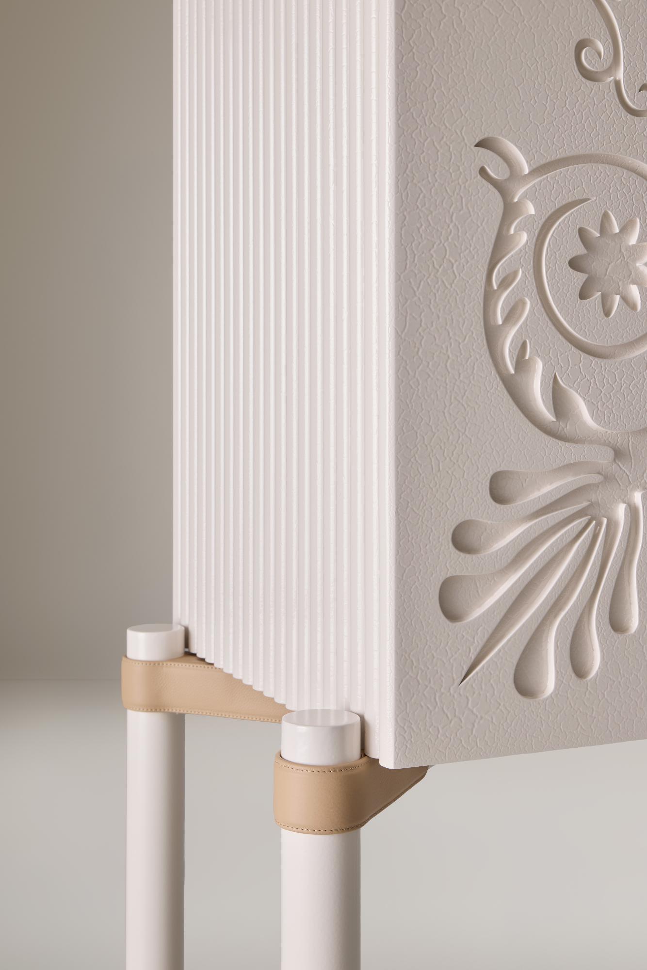 Alexandra Contemporary White Bar Cabinet