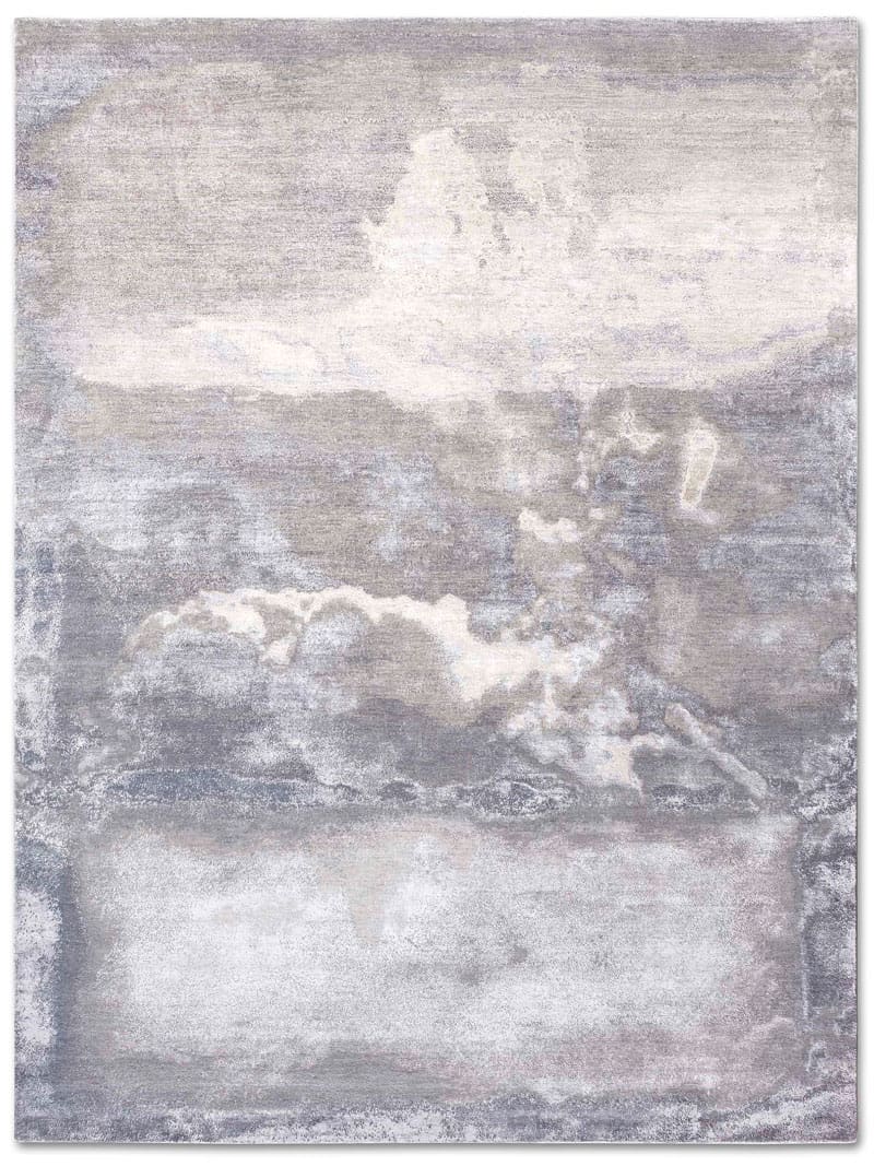 Clouds Light Grey Hand-Woven Rug
