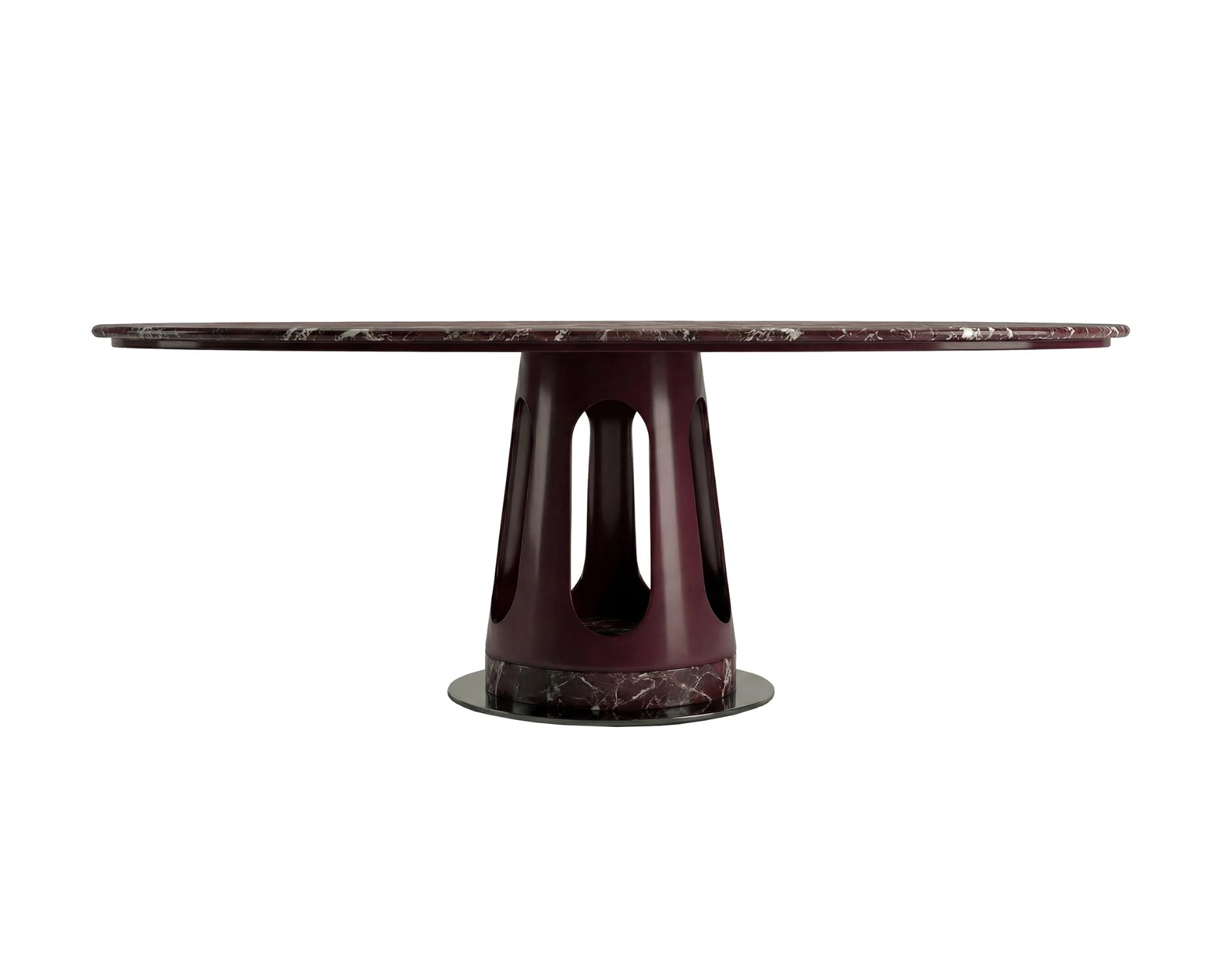 Aura Oval Marble Dining Table