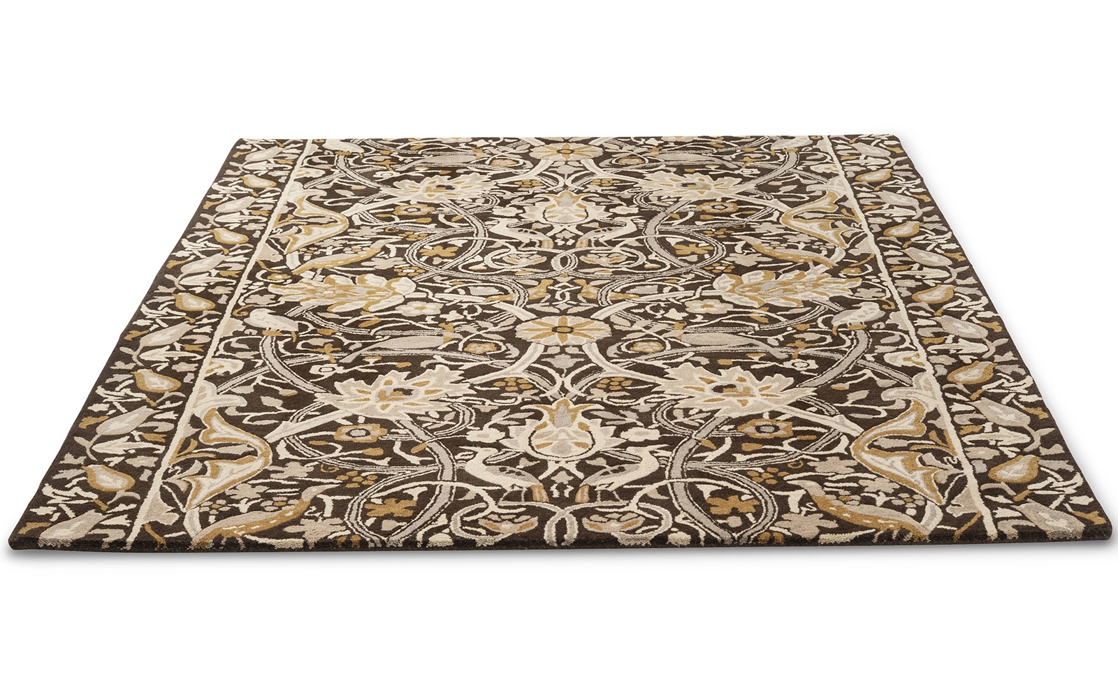 Designer Charcoal / Mustard Handtufted Rug