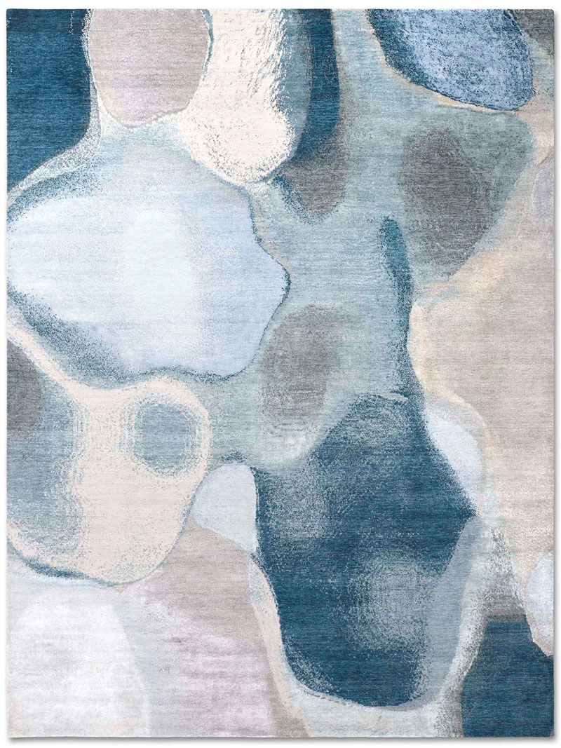 Turquoise Blue Hand-Woven Rug