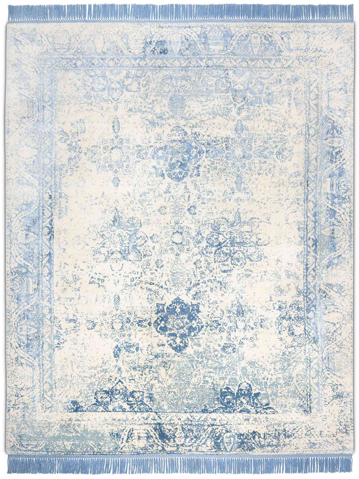 Light Blue Hand Woven Rug