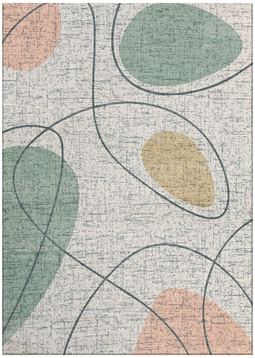 My Bubble Green Pink Flatwoven Rug