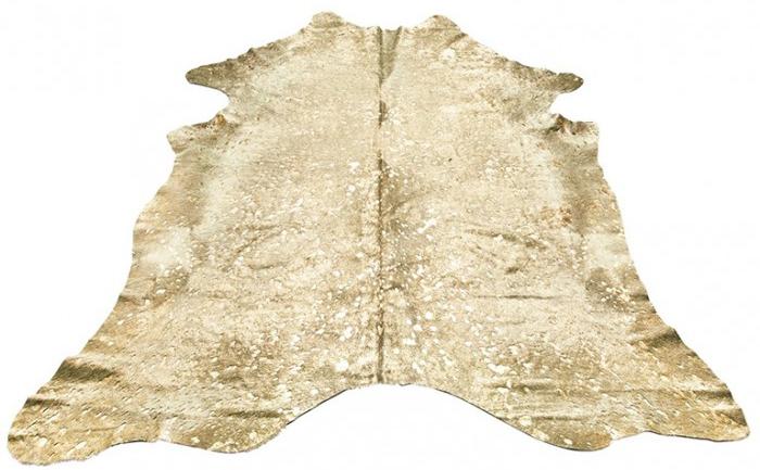 Beige / Gold Luxury Cowhide