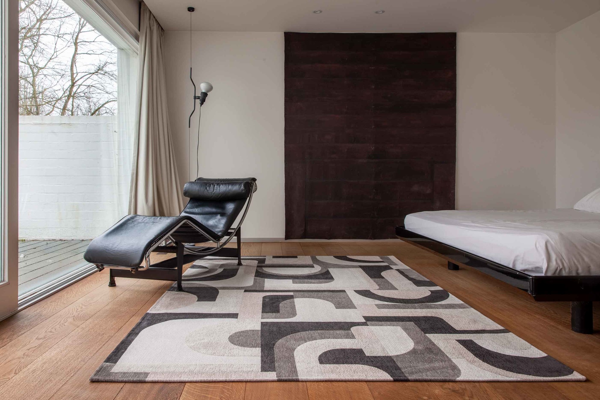 Geometric Beige & Grey Flatwoven Rug