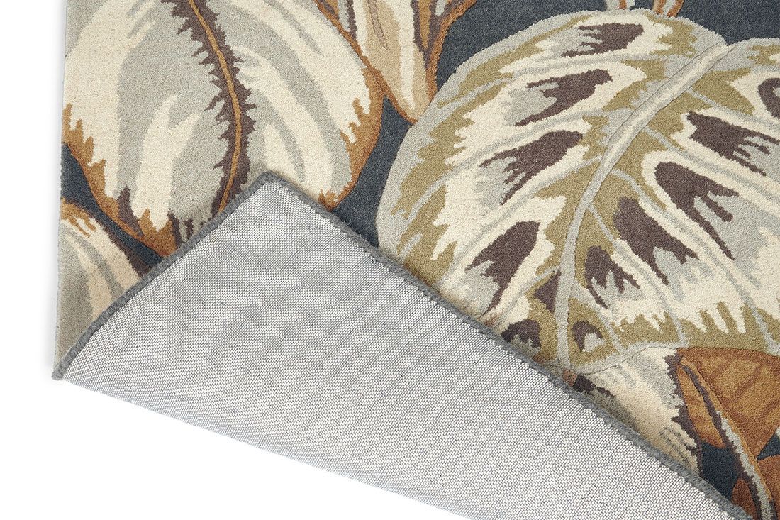 Calathea Charcoal Handwoven Rug