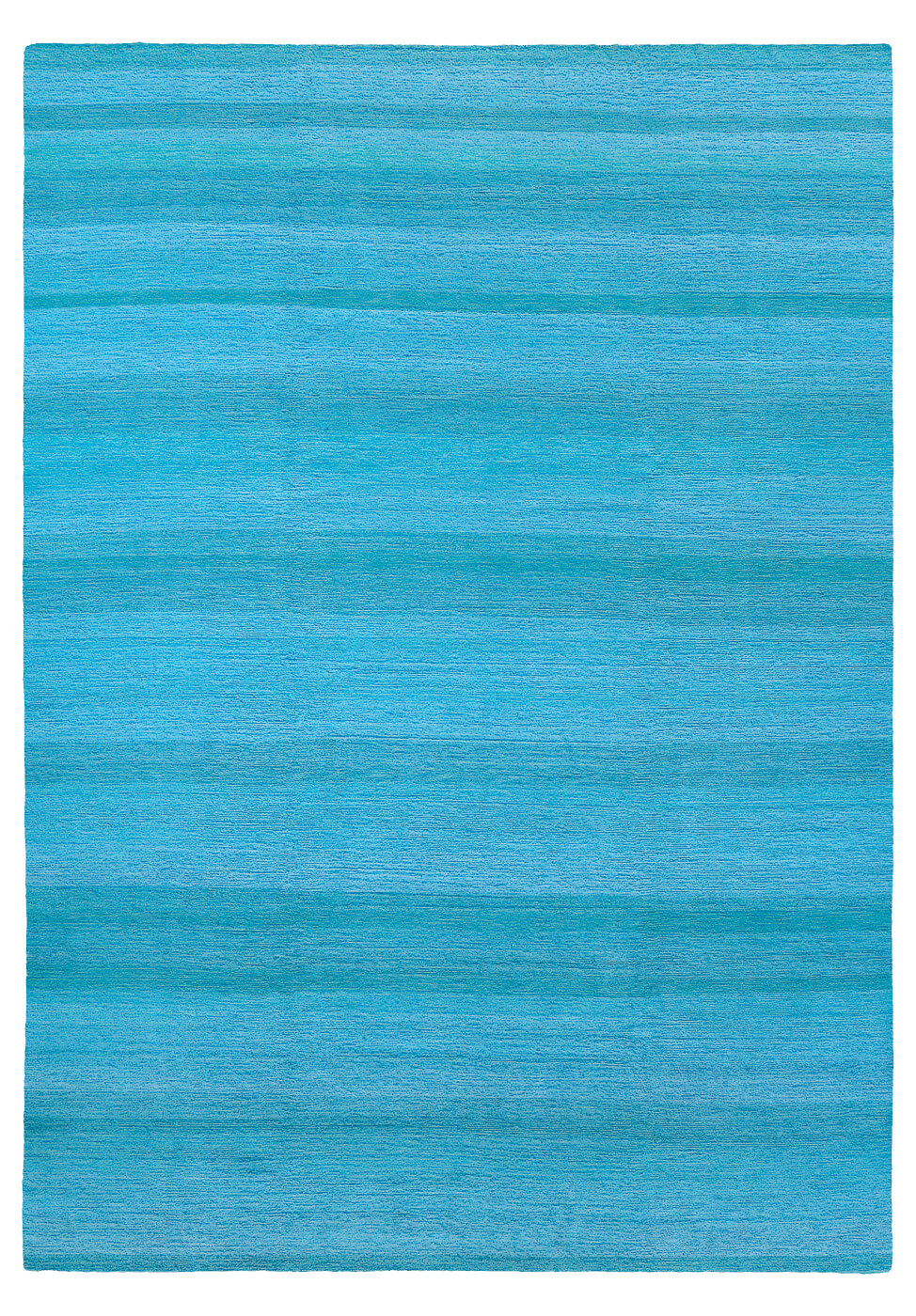 Hand-Knotted Wool Blue Stripes Rug