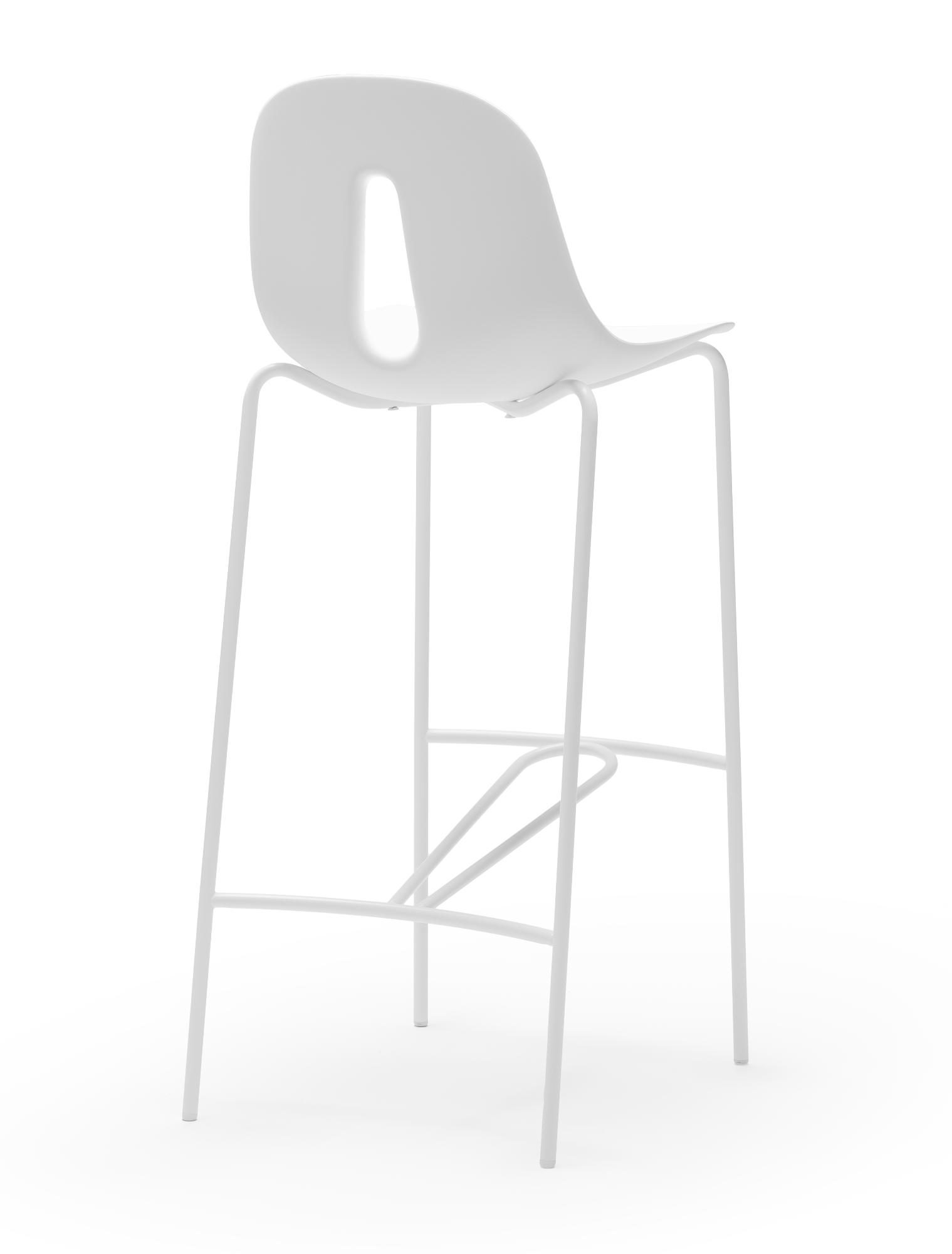 Gotham SG-80 White Bar Stool