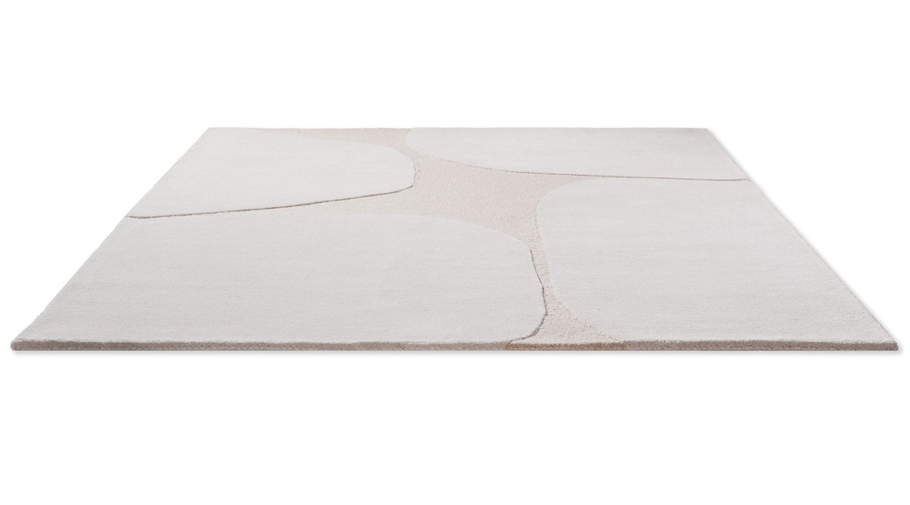 Decor Primi Double Cream Handwoven Rug ☞ Size: 4' 7" x 6' 7" (140 x 200 cm)