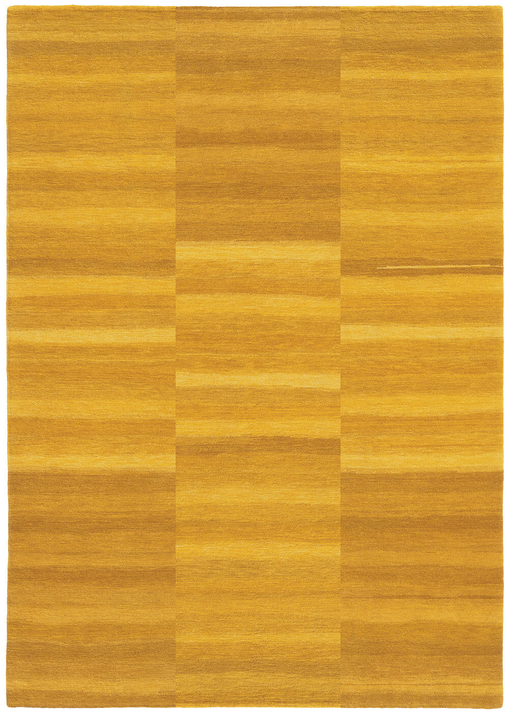 Hand-Knotted Yellow Line Rug