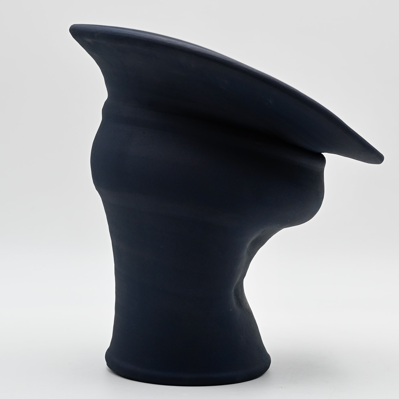 Blue Hand Sculptured Vase