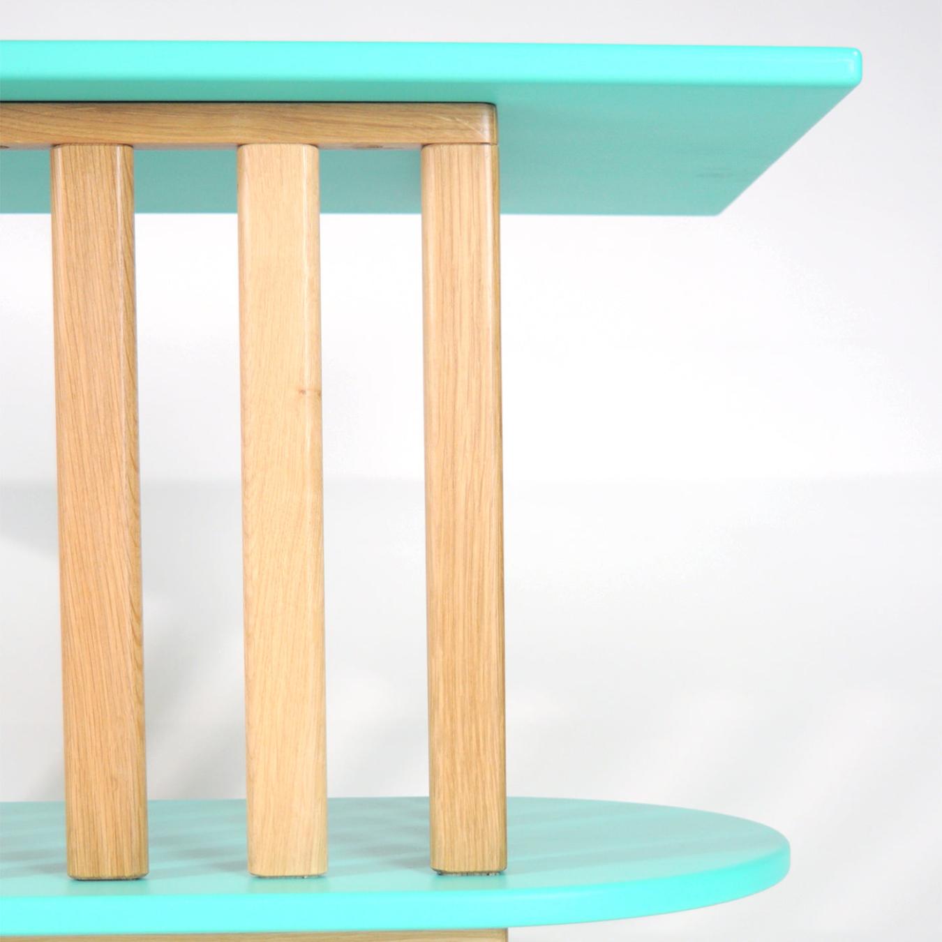 Green Two-Tier Bookcase