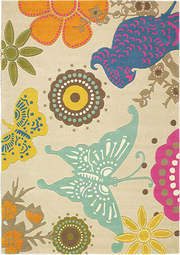 Xian Butterfly Handmade Rug | Size: 4' 7