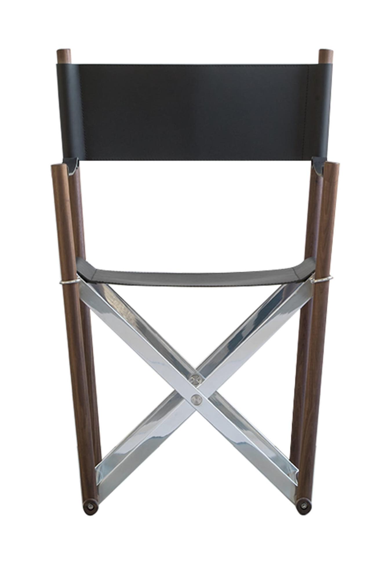 Regista Leather Exclusive Chair | Base: Solid Black Walnut | Seat: Leather