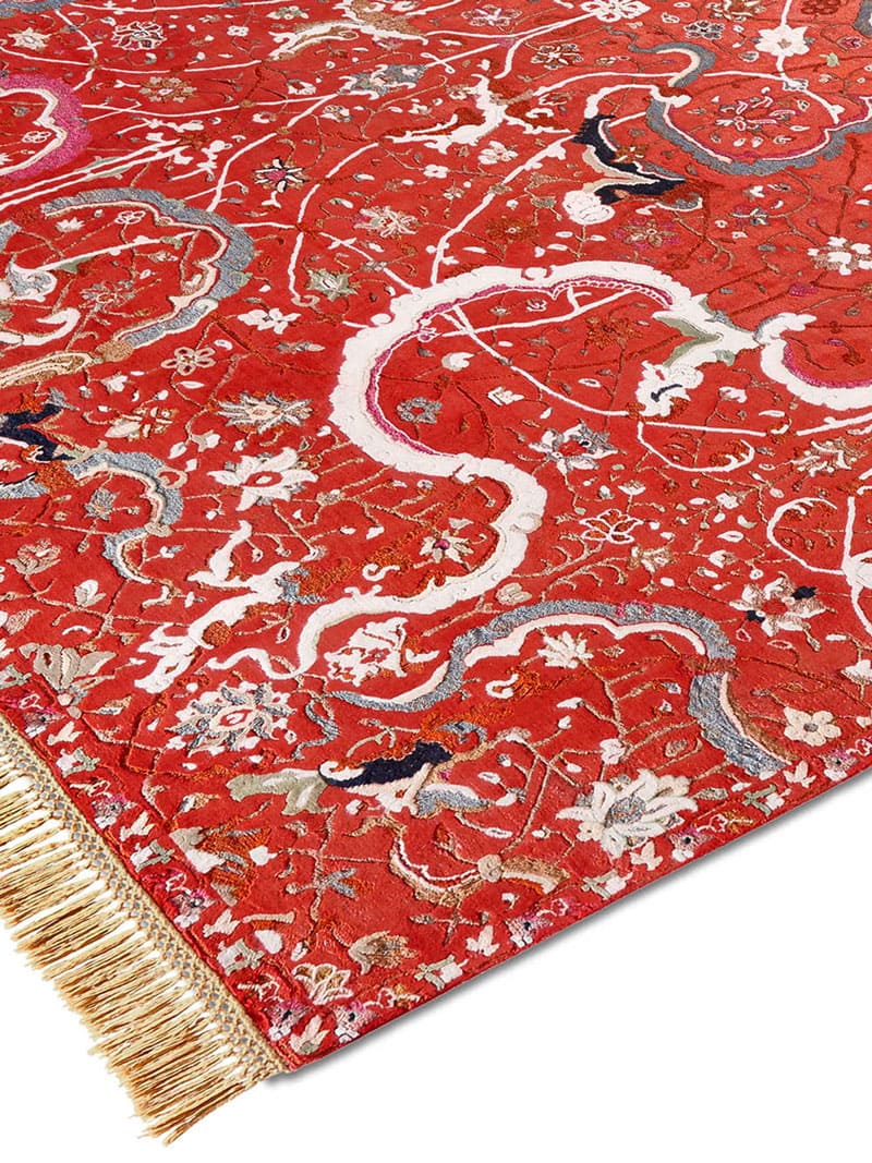 Tabriz Red Hand Woven Rug