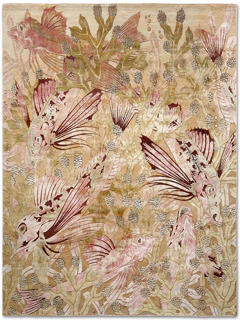Fishes Hand-Woven Rug