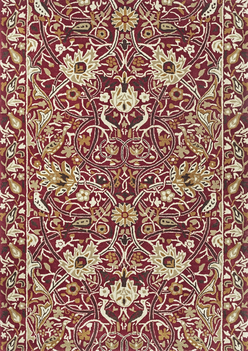 Designer Red / Gold Handtufted Rug