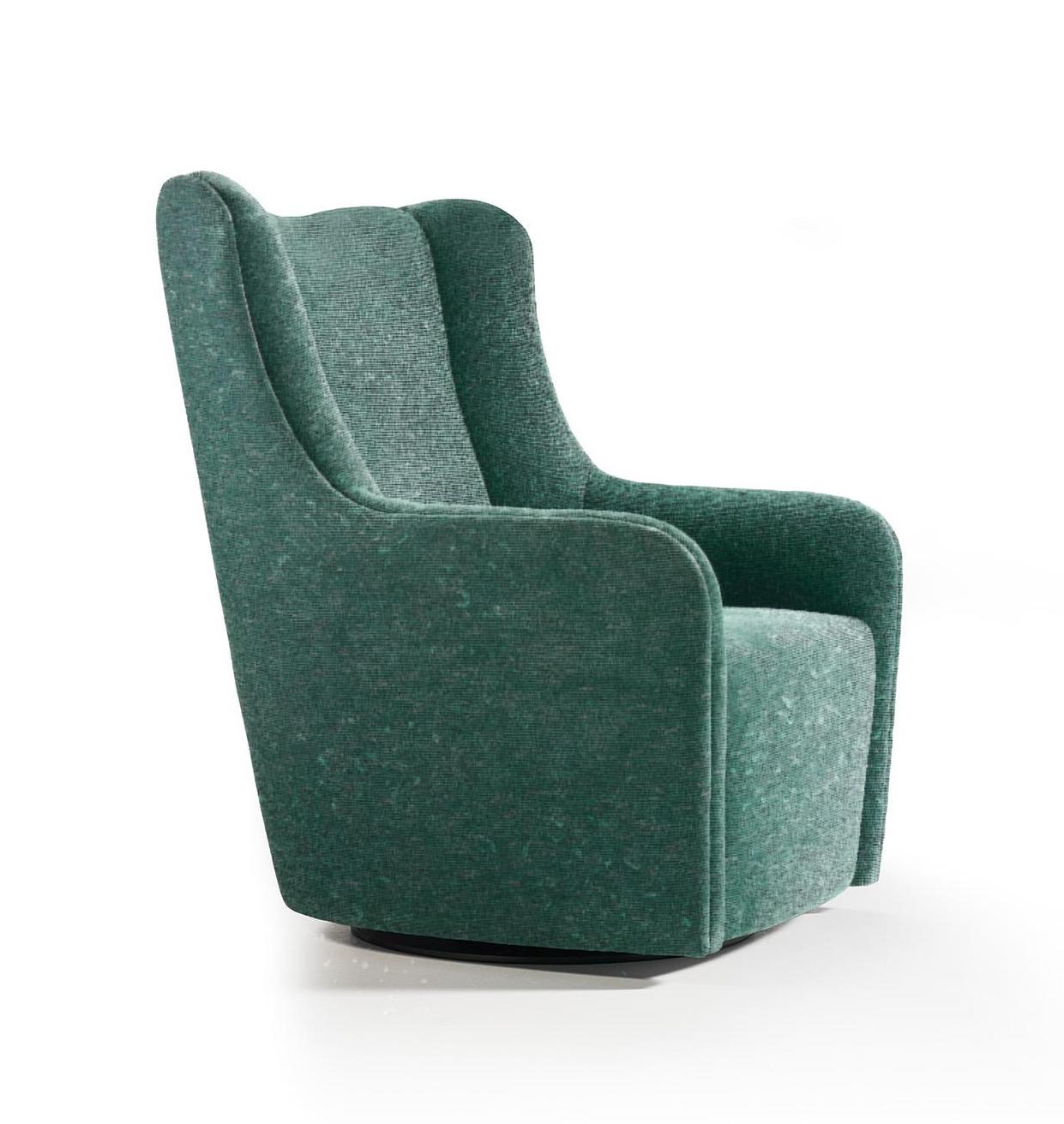 High Bergere Swivel Elegance Armchair