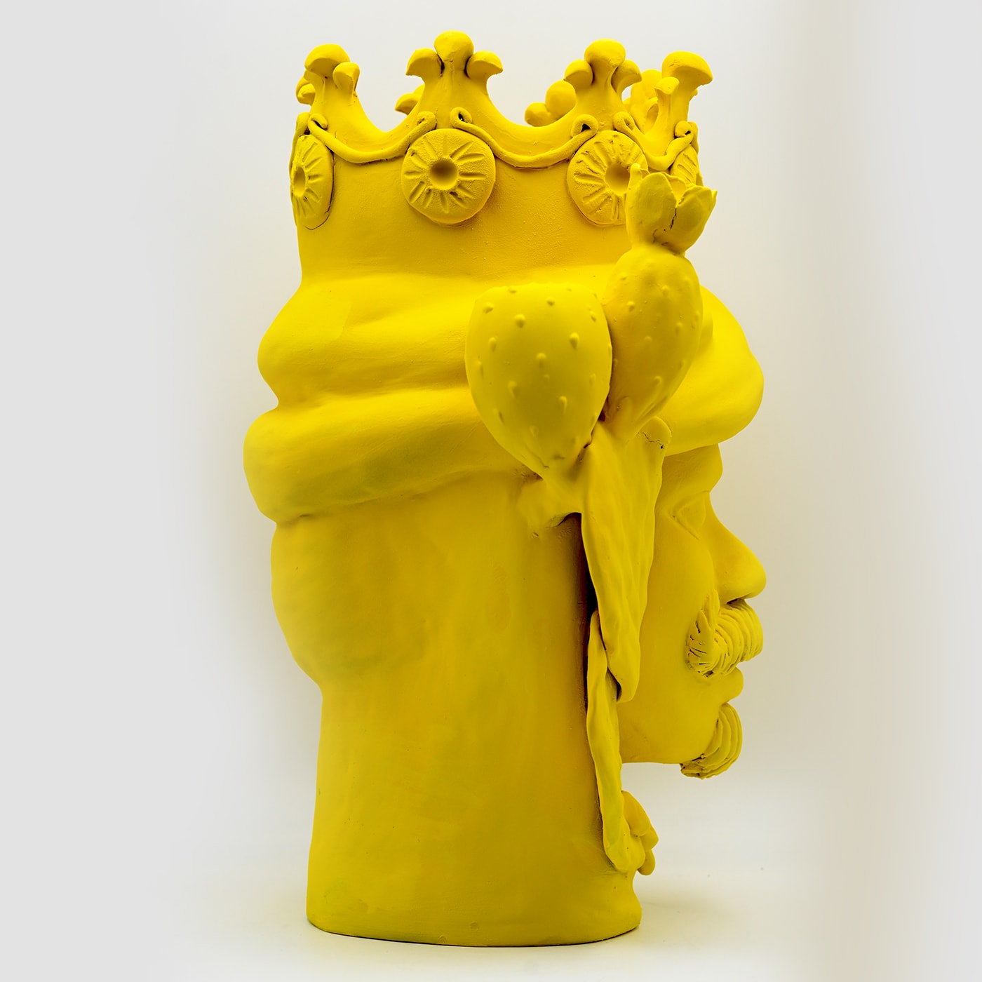 Moor's Head Yellow Matte Sculpture