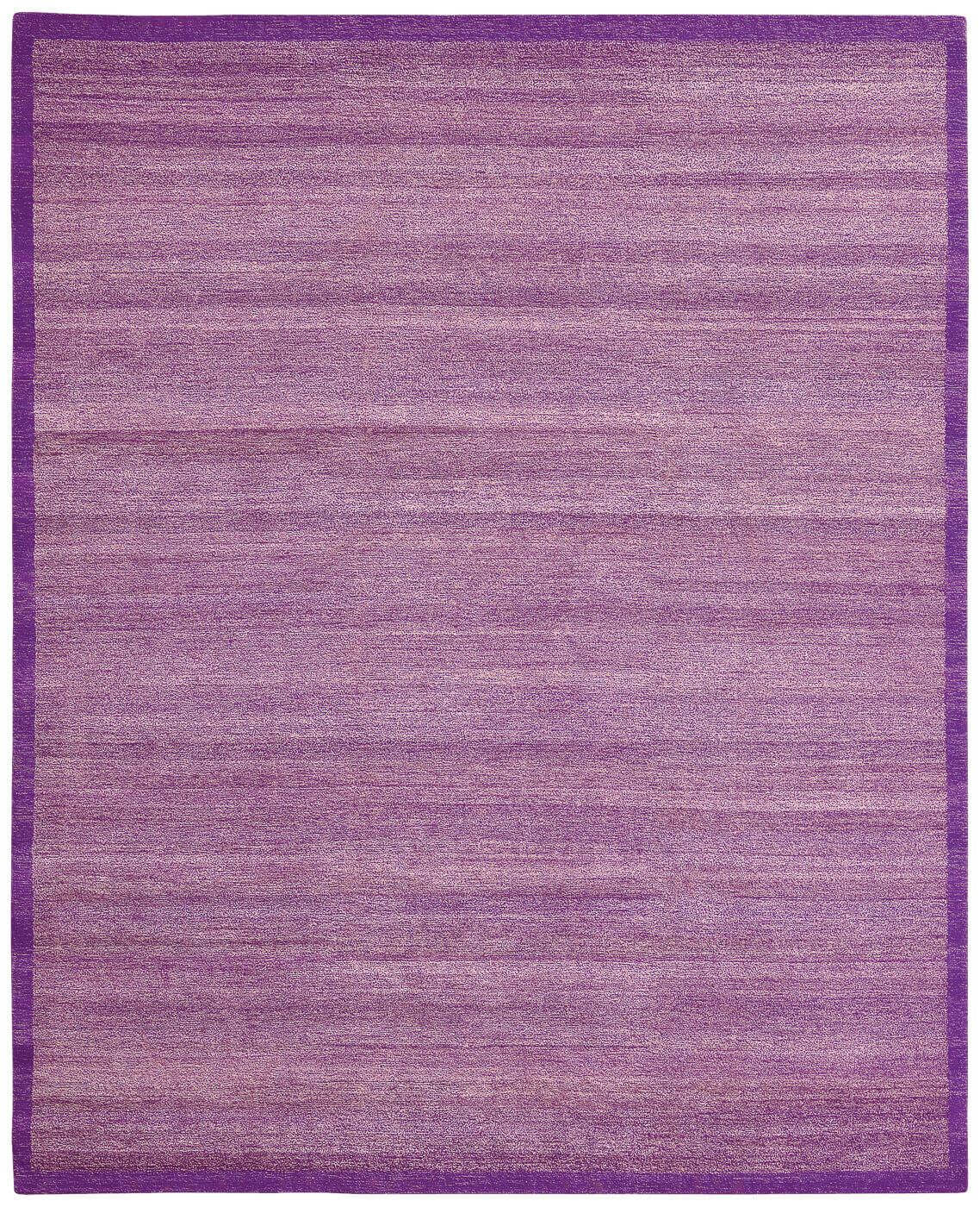 Hand-Knotted Border Purple Rug