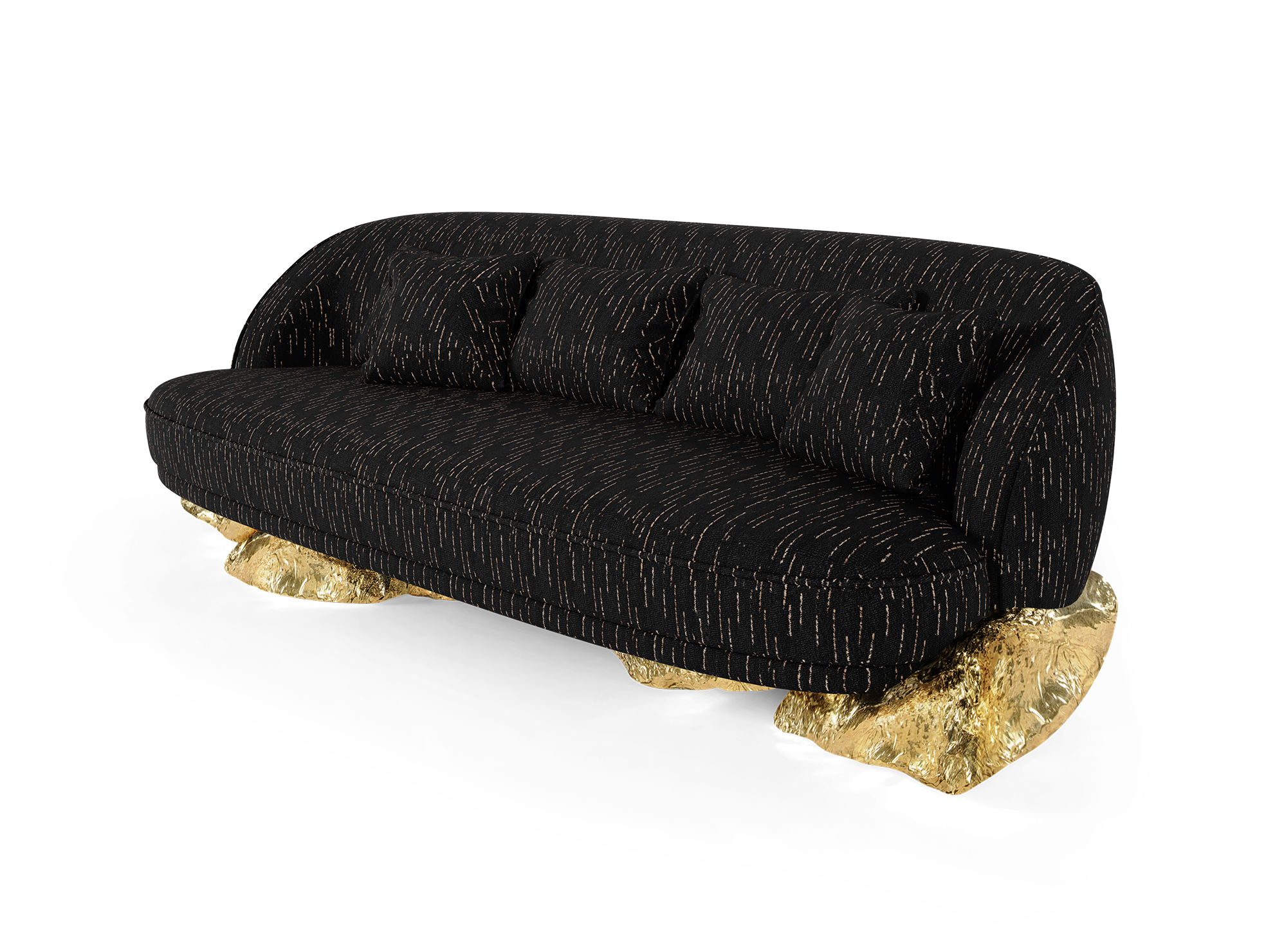Angora Black Sofa