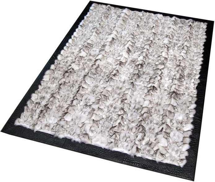 Grey Wolf Real Fur Rug