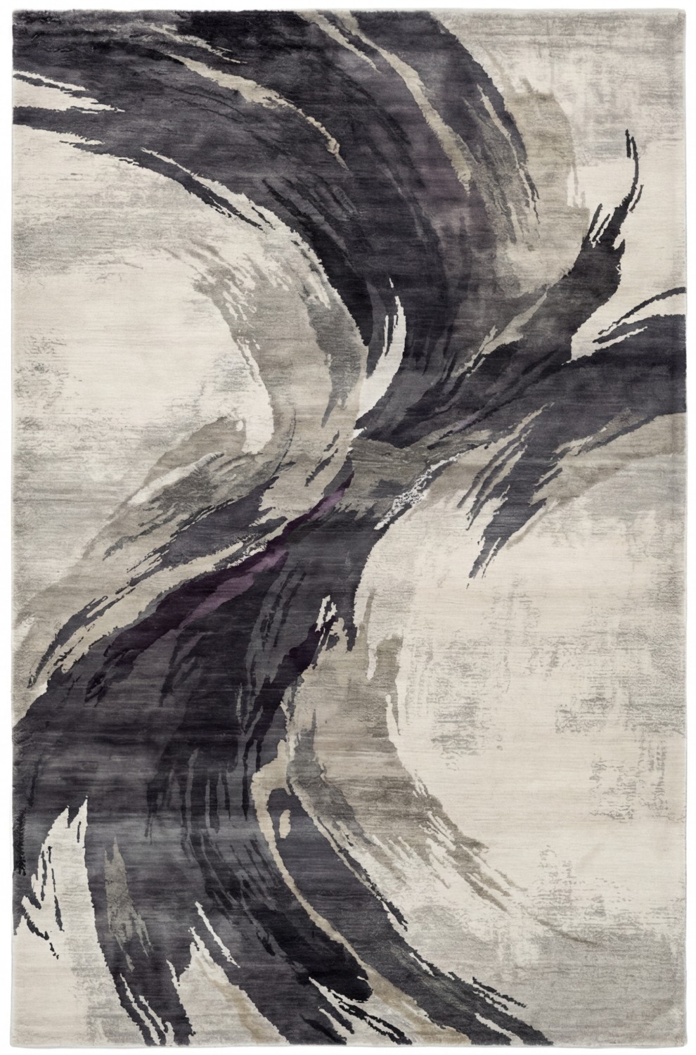 Ink Motion Handcrafted Rug