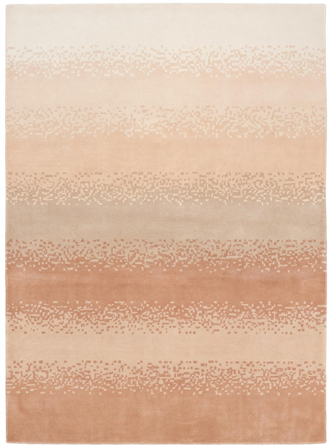 Soft Ombre Blush Handcrafted Rug