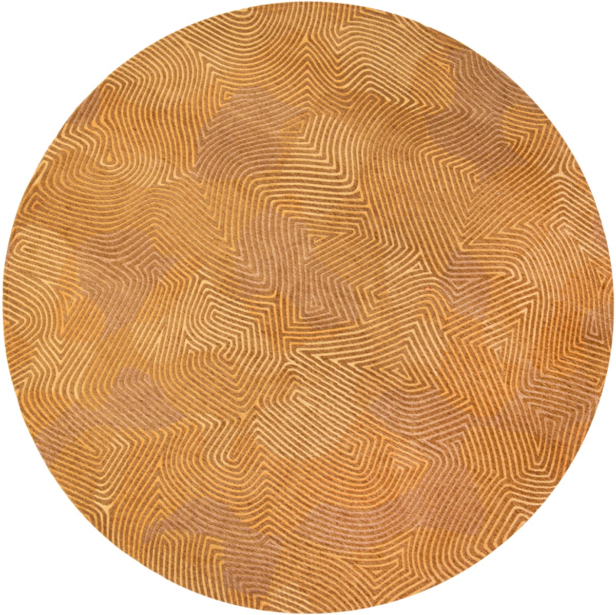 Jelly Gold Round Rug ☞ Size: Round 4' 7" (Ø 140 cm)